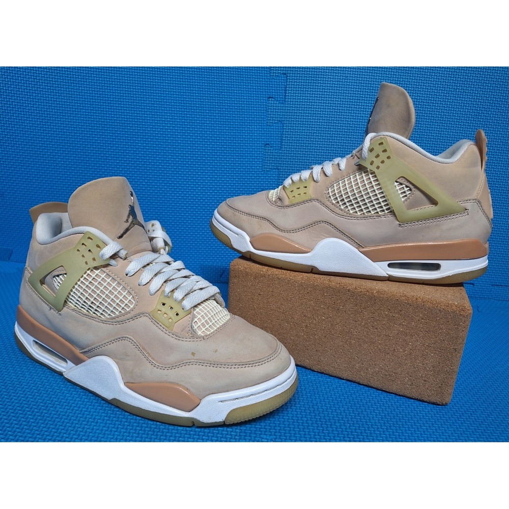Nike Air Jordan 4 Retro Shimmer Sneakers Shoes US Sz 9.5 Women's DJ0675-200 READ